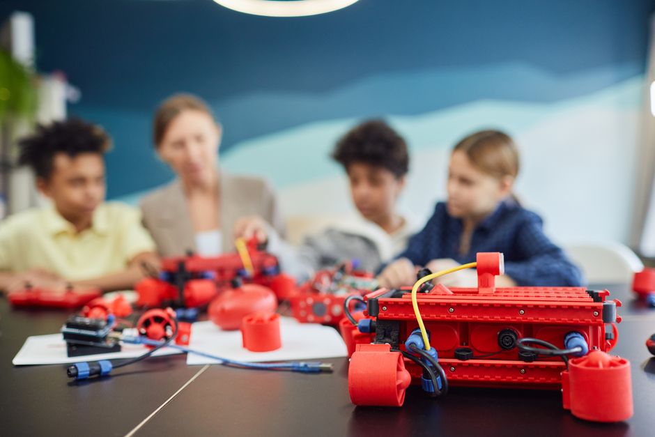 Učebna Kostka Centrum s dětmi při robotickém kroužku